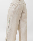 LIA PEARL BUTTONS LINEN PANTS