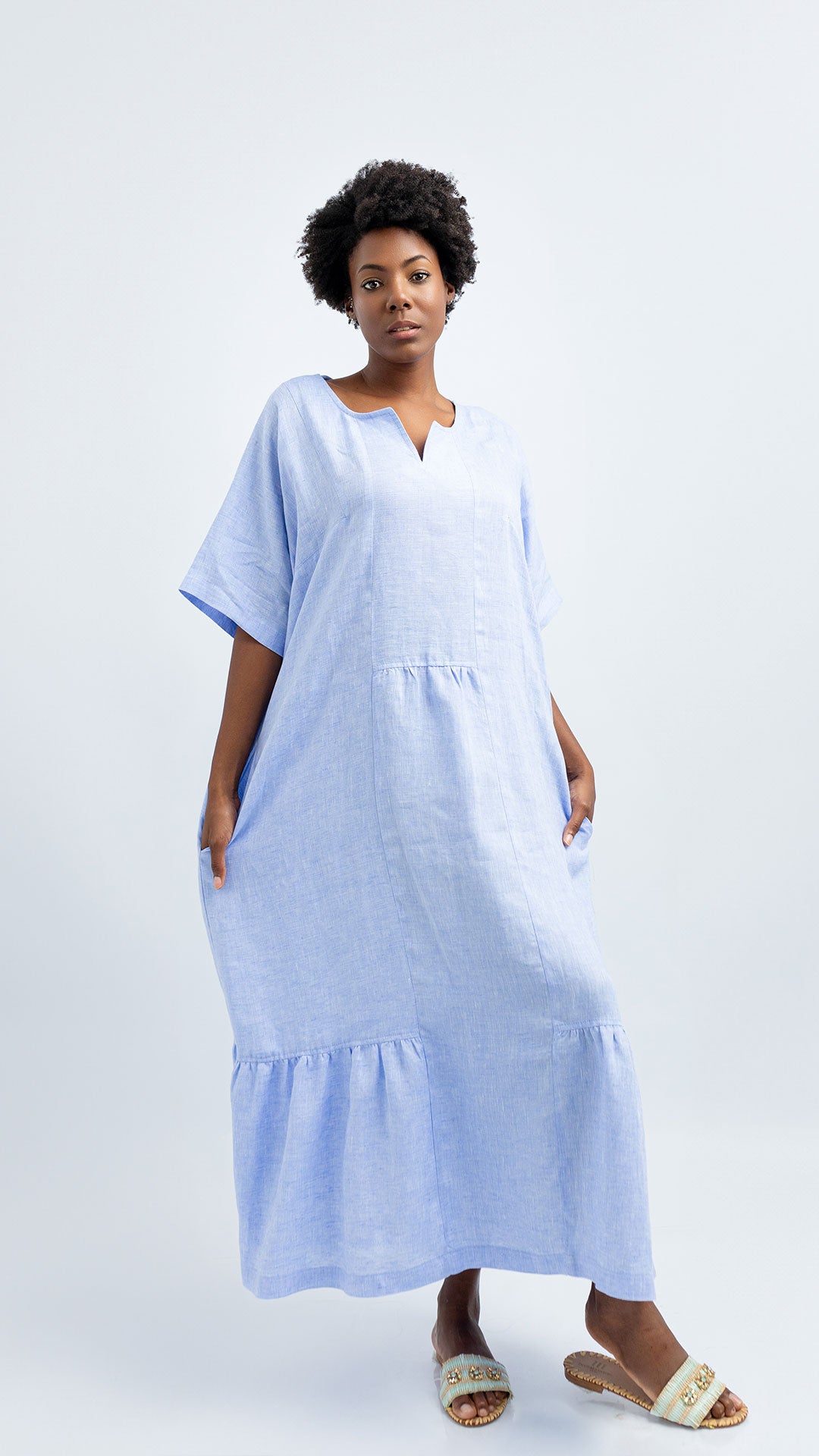 HYDRA LONG LINEN DRESS Mediterraneo Boutique Italiana HYDRA LONG LINEN DRESS Mediterraneo Boutique Italiana