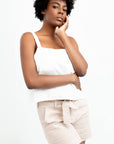 BELT LINEN SHORTS