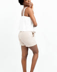 BELT LINEN SHORTS