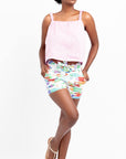 BELT LINEN SHORTS