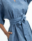 HYDRA LONG LINEN DRESS