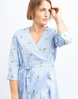 KANT RUFFLE LONG LINEN DRESS