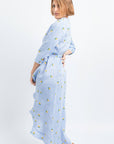 KANT RUFFLE LONG LINEN DRESS