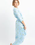 VESTIDO LARGO LINO VOLANTES KANT
