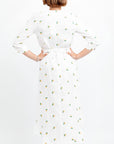 KANT RUFFLE LONG LINEN DRESS