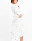 KANT RUFFLE LONG LINEN DRESS