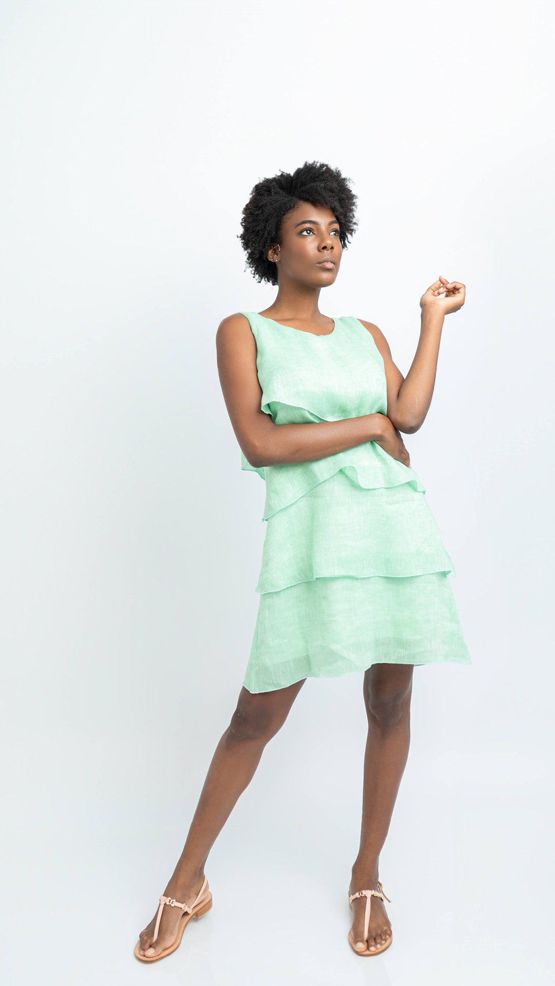 OLIVIA SHORT LINEN DRESS – Mediterraneo Boutique Italiana