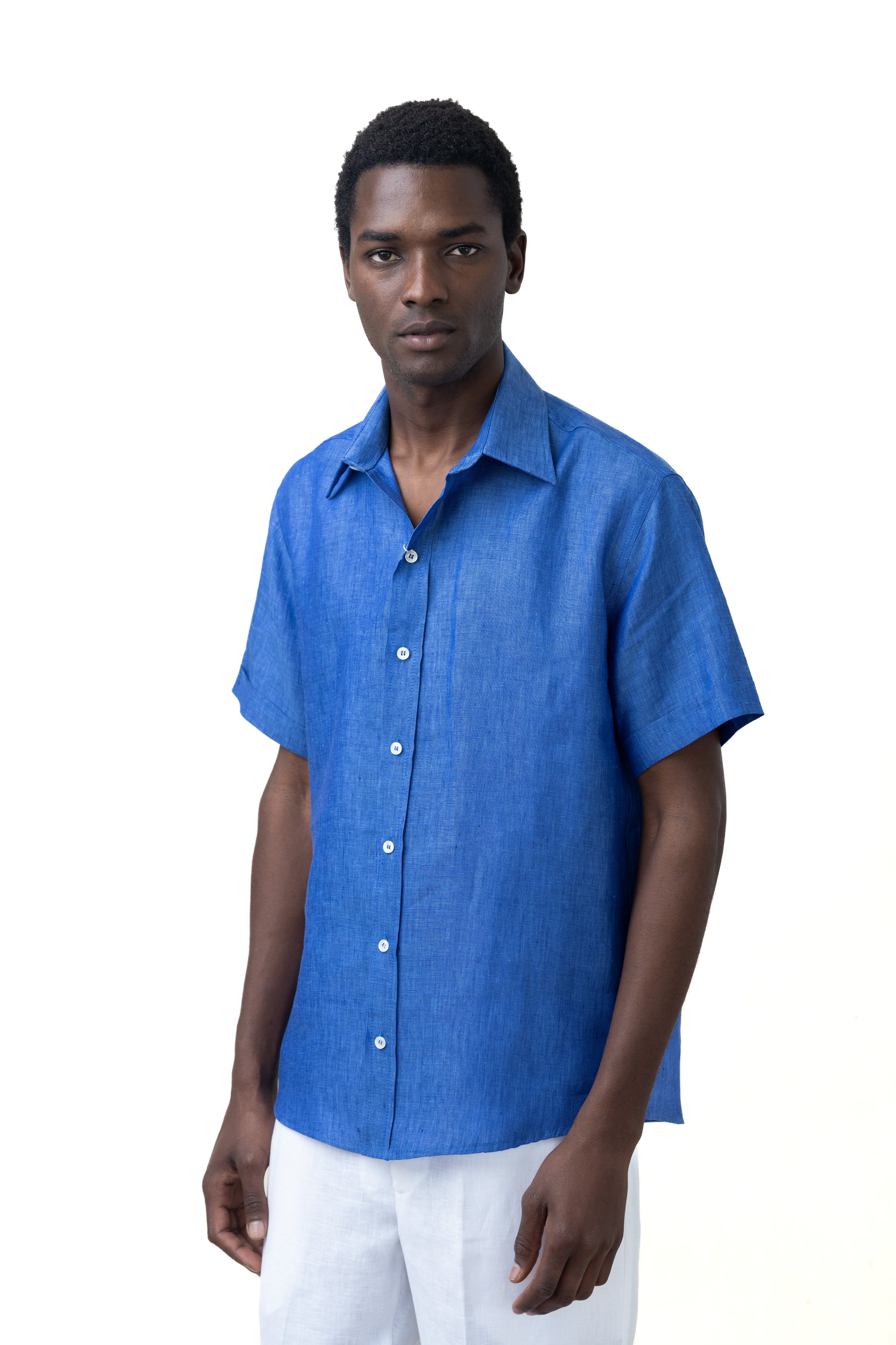 CLASSIC SHORT SLEEVE LINEN SHIRT – Mediterraneo Boutique Italiana