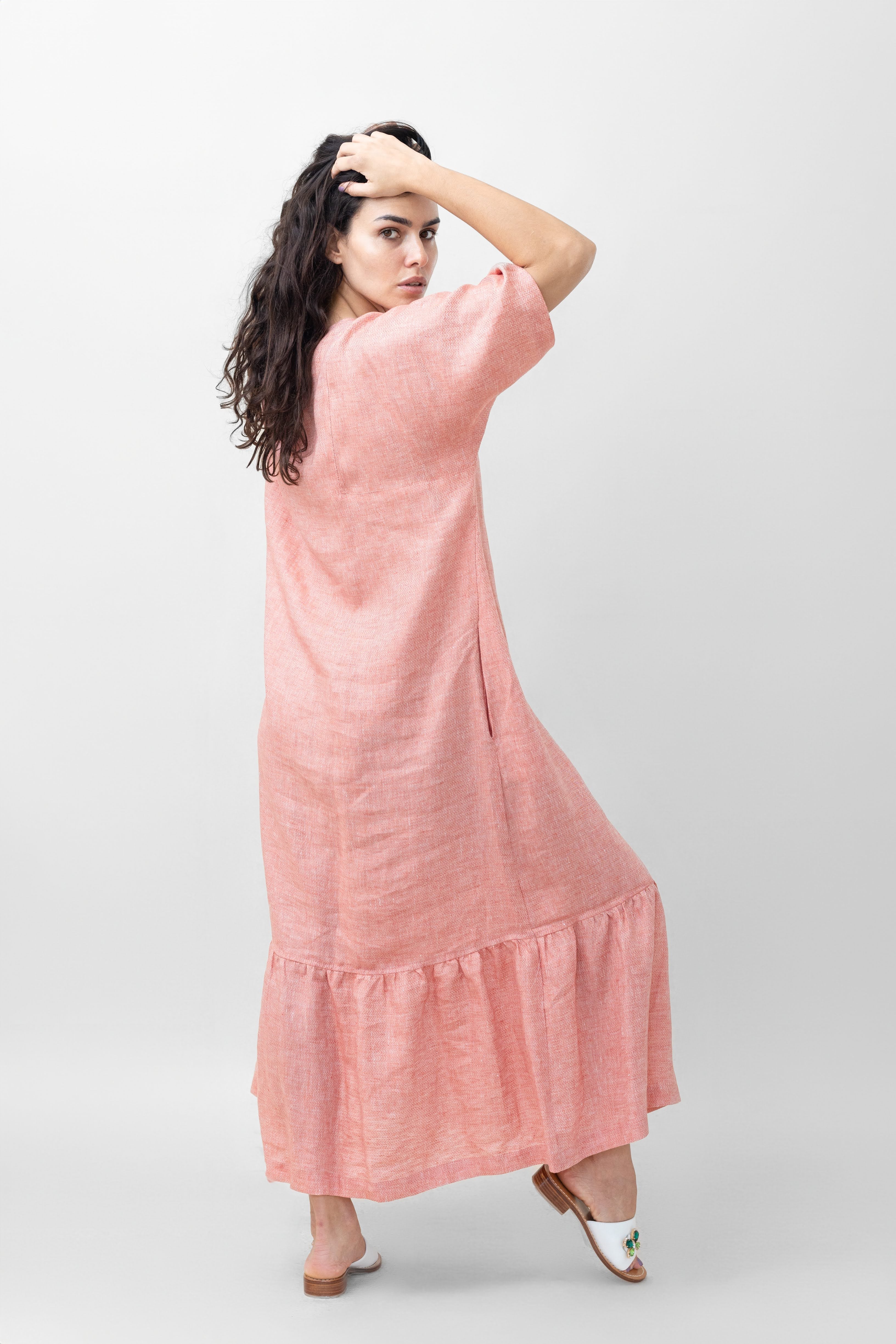 HYDRA LONG LINEN DRESS – Mediterraneo Boutique Italiana