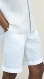 GIULIO SHORT LINEN TROUSERS