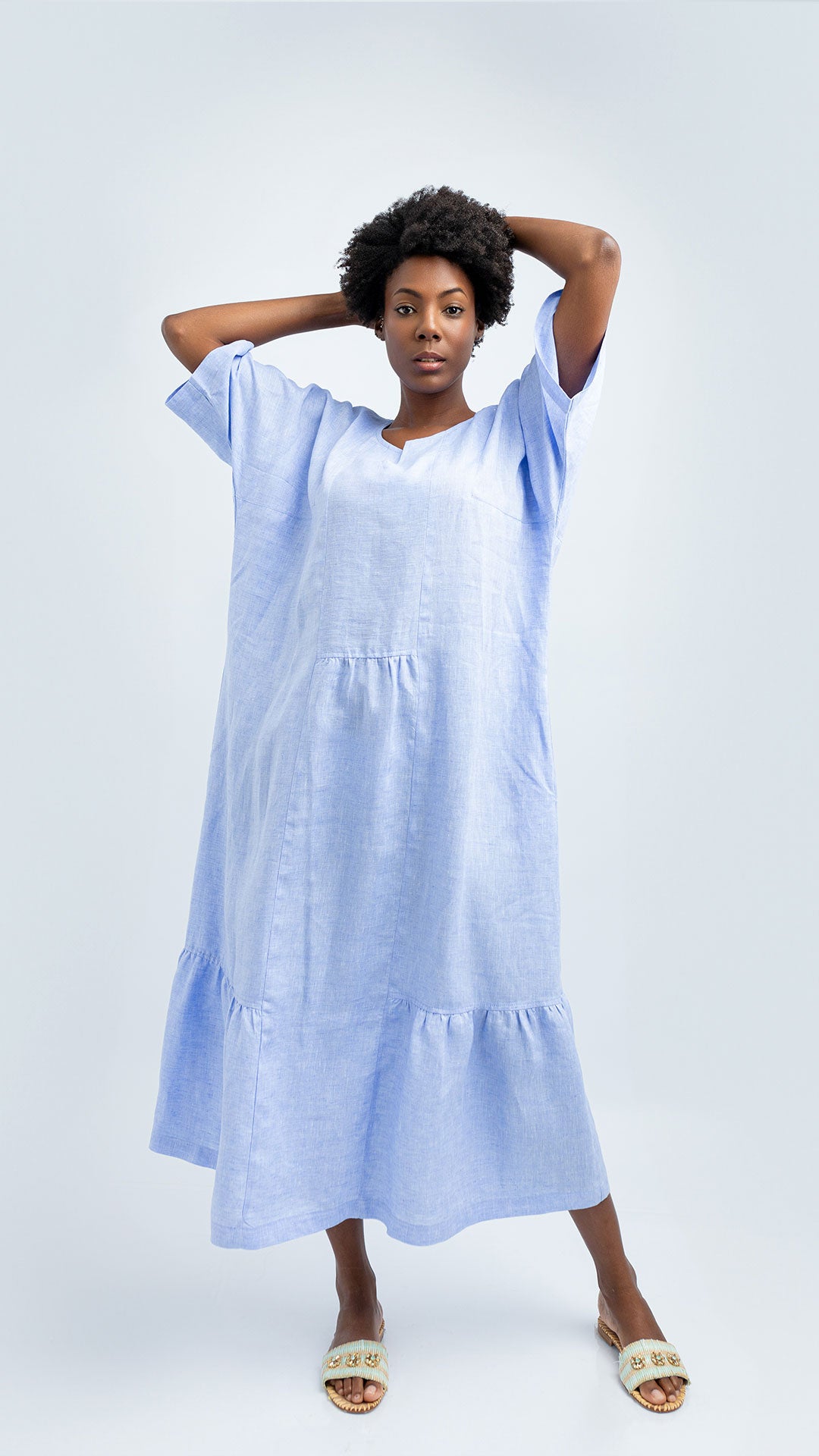 HYDRA LONG LINEN DRESS – Mediterraneo Boutique Italiana